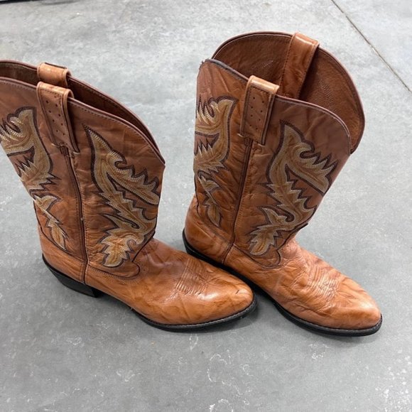 Road Wolf Shoes Leather Cowboy Boots By Road Wolf Nwot Size 1m